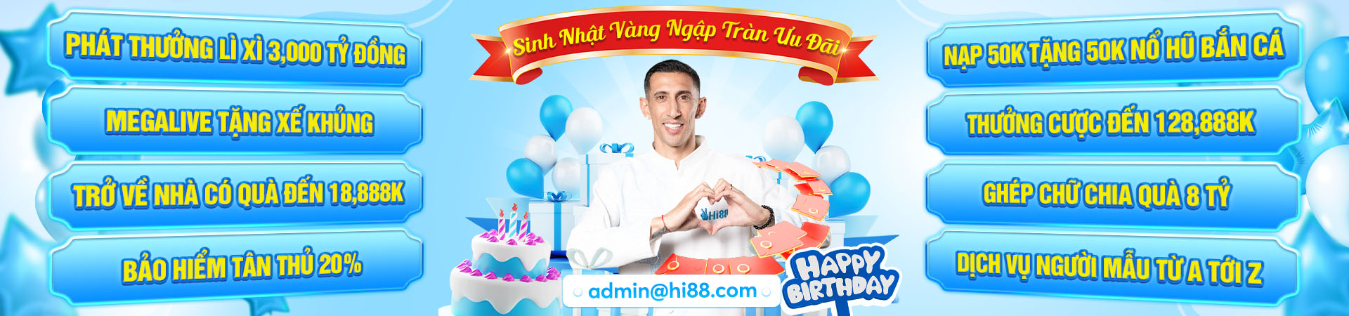 Hi88 sinh nhật vàng